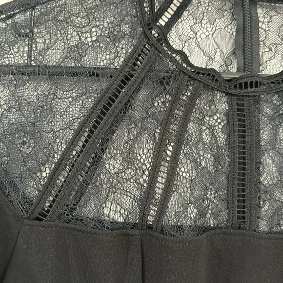 Express Black lace flutter sleeve mini dress whimsigoth dark - Picture 4 of 9